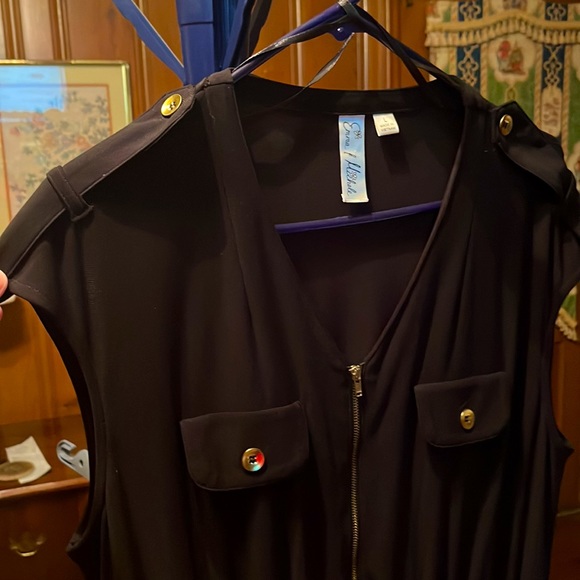 Emma & Michele size Large black long jumpsuit - Picture 4 of 7